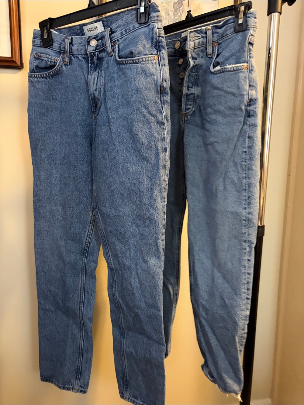 Agolde (Both Pairs) Women Slim Straight Leg Pants